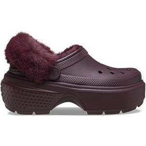Crocs Stomp Lined Clog Dark Cherry Men’s 5/Women’s 7 Chunky, Casual, Goth
